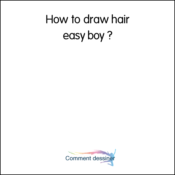 How to draw hair easy boy